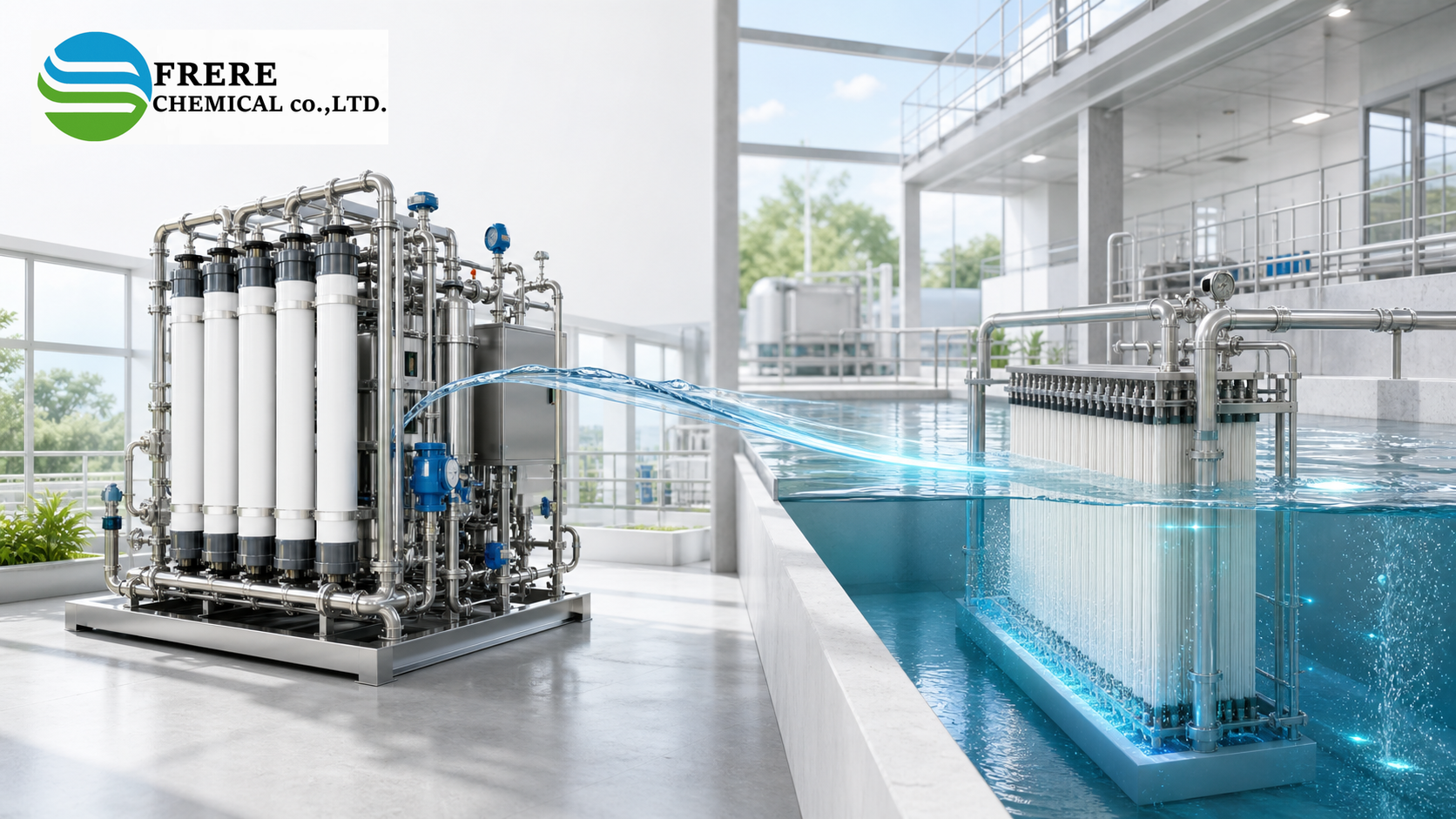 FRERE pressurized and submerged ultrafiltration systems for industrial water treatment